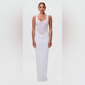 Naked Wardrobe Hourglass Mesh Tank Maxi Dress